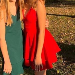 small red dress